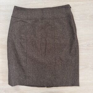 Banana Republic Women's Wool Blend Skirt Tweed Pencil Women's 8  Lined